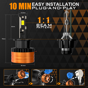 Ampoule de phare LED D4S S V31 6500K, remplacement HID, Plug and Play, éclairage avant, mise à niveau de la lampe avant du véhicule - Product Image 6