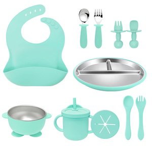 Ensemble de bols à ventouse en silicone pour bébé avec revêtement en acier inoxydable 304, non toxique, sans BPA, assiette d'apprentissage pour enfants - Product Image 5