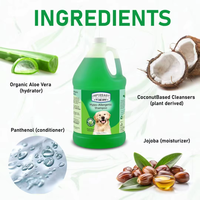 Shampoo hypoallergénique pour chiens et chats à l'aloe vera, sans ingrédients agressifs, formule d'origine naturelle pour peaux sensibles, soin et nettoyage des animaux de compagnie