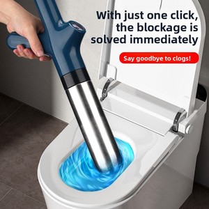 Déboucheur de toilettes puissant en acier inoxydable, déboucheur de tuyaux pneumatique haute pression, kit d'outils de débouchage à air comprimé - Product Image 3