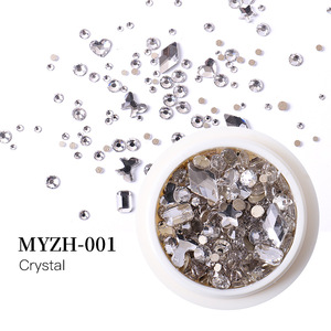 Accesorios para Uñas con Diamantes de Fondo Plano y Diamantes de Imitación Irregulares, para Arte de Uñas Acrílico y Cristal con Estilo Encantador - Product Image 1