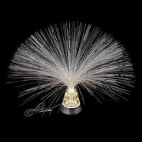 Lampe de nuit à fibre optique LED avec base en cristal de glace, design original, pour table, bureau, décoration de chambre