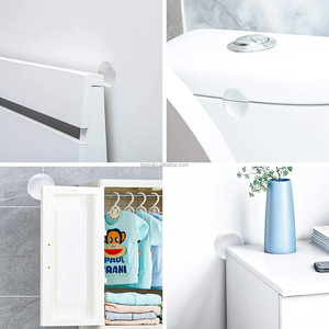 Perilla de puerta de goma transparente discreta absorbente de golpes duradero, Protector de pared redondo, tapones de puerta de goma para daños en la pared y ruido - Product Image 2