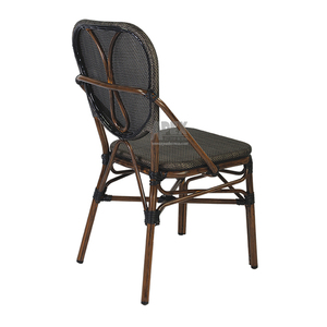 <span class=keywords><strong>Chaise</strong></span> <span class=keywords><strong>de</strong></span> <span class=keywords><strong>terrasse</strong></span> <span class=keywords><strong>de</strong></span> restaurant parisien <span class=keywords><strong>de</strong></span> bistrot moderne imperméable chaises <span class=keywords><strong>de</strong></span> bistrot françaises en rotin d'aluminium - Product Image 5
