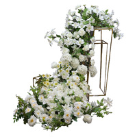 Décoration de toile de fond en cascade de fleurs artificielles en soie en gros, guirlande florale pour mariage, fiançailles, banquet, fête d'anniversaire, décoration de scène