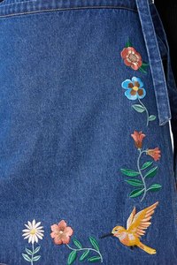 Jupe en jean brodée taille haute pour femme, grande taille, style Y2K, 100 % coton, vente en gros, ODM/OEM personnalisée, collection été - Product Image 3