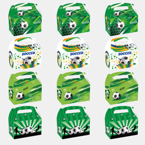 Cajas de Regalo Rígidas Reciclables y Ecológicas con Asa para Niños, Decoraciones para Fiestas Temáticas de Fútbol, Caja para Tarjetas de Regalo - Product Image 1