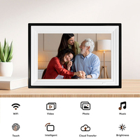 2025'te Çok Satan Dijital Fotoğraf Çerçevesi 10 İnç Pil İle Çalışan IPS Ekran WiFi Siyah Beyaz Video Oynatma Saatli Plastik