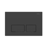 Plaque de chasse d'eau en plastique ABS noir mat à double bouton, compatible avec les réservoirs encastrés
