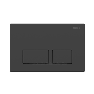 Placa <span class=keywords><strong>de</strong></span> descarga <span class=keywords><strong>de</strong></span> plástico ABS negro mate con <span class=keywords><strong>doble</strong></span> botón, apta para <span class=keywords><strong>cisterna</strong></span> oculta - Product Image 1