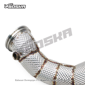 Custom Stainless Steel Downpipe for Maserati Quattroporte GTS V8 3.8T 2013-2016 100/200/300cell <b>Catted</b> Down Exhaust Pipe - Product Image 2