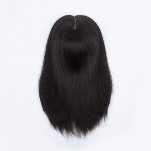 <b>Clip</b> In 8x8 Silk Top Hair Topper Human Hair Invisible Knots Comfortable Fit For Daily Hair Loss Solution - Product Image 4