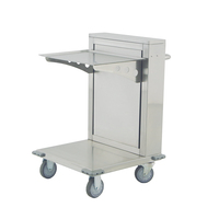 Chariot utilitaire en acier inoxydable, chariot à vaisselle commercial, chariot de service mobile robuste de qualité 304 pour la restauration