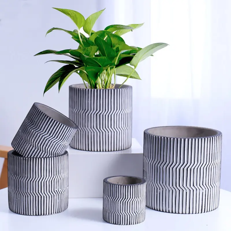 Pot de plantes fleurs en céramique, décoration nordique moderne d'intérieur, pour la maison, jardinière de ciment