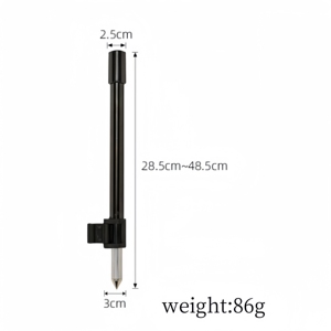 Pesca de carpa de alta calidad, aluminio, <span class=keywords><strong>2</strong></span> secciones, 25cm, 30cm, caña de pescar duradera, soporte para pesca al aire libre, palo de banco - Product Image 3