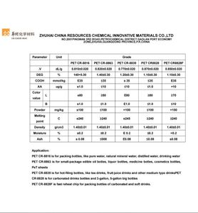 Hot Selling Virgin <b>PET</b> Resin <b>PET</b> CR-8863 Product Low Temperature Resistance Good Transparency for Food Packaging & Oil Bottles - Product Image 3