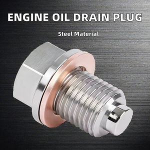 Bouchon de vidange d'huile moteur en acier inoxydable, filetage M12, rondelle de blocage 20 mm - Product Image 2