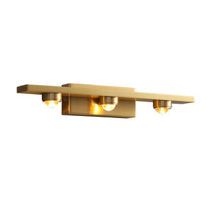 Lámpara de Pared Moderna <span class=keywords><strong>para</strong></span> Baño con 3 Luces LED de Cobre, Luz Cálida Dorada, <span class=keywords><strong>para</strong></span> Proyectos de Hoteles y Apartamentos - Product Image 6