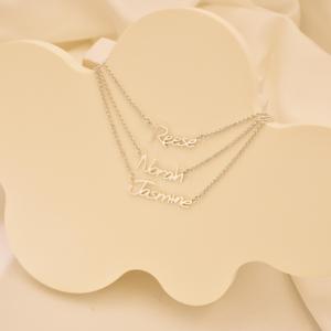 Collana Personalizzata in Acciaio Inossidabile con Nome, Regalo Personalizzato per Mamma, Collana con <span class=keywords><strong>Nomi</strong></span> dei Figli, Regalo per Lei - Product Image 4