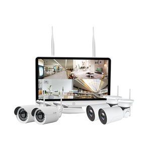 Kit Kamera CCTV Wifi 4chs 1080P 12.5 Inch LCD NVR COMBO, Kit Kamera Wifi Tahan Air - Product Image 1