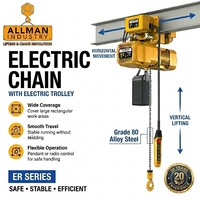 Palans électriques 2 tonnes 220V 380V 440V M5, classe de service intensif, double vitesse, vente directe usine, pour entrepôt et usine