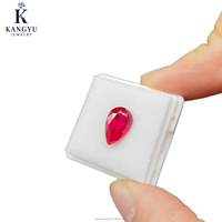 En stock : Rubis ovales de laboratoire, pierres précieuses en vrac de haute qualité, multi-tailles, effet de jeu de couleurs, certifiés par un tiers, pour la fabrication de bijoux