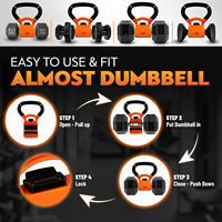 Poignée de kettlebell PINJIAN : transformez vos haltères en kettlebell pour la maison ou la salle de sport