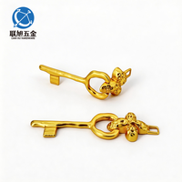 Lianxu – Plaque métallique décorative en forme de clé, dorée, style vintage, pour accessoires de porte-clés, vente en gros personnalisée