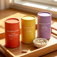 Envase de Aluminio Biodegradable con Logotipo Personalizado, Cilindro Redondo con Revestimiento de Papel de Aluminio, Caja de Tubo de Papel para Cápsulas de Vitaminas de Grado Alimenticio, Embalaje Seguro