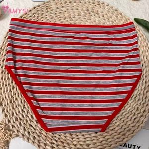 218 #   Slip da Donna Elasticizzati Morbidi Taglie Forti Traspiranti Sexy a Vita Alta in Cotone Spandex con Logo - Product Image 3