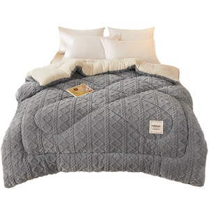 Kẻ Sọc Comforter bedspread bedding tấm comforters Quilt tufts nhung chăn cho trẻ em người lớn - Product Image 4