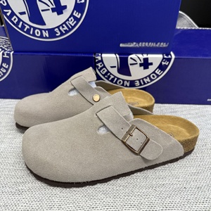 High Quality Germany Birkentocks Outdoor Flat Sandal Mule <b>Clog</b> Leather Suede Cork Foot Bed Solid <b>Clog</b> Birkentocks - Product Image 5