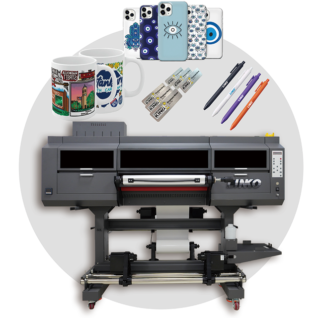 LINKO Digital Printers A1 UV DTF Printer With Crystal Sticker Transfer Equipped and Laminators Machine Inkjet Printers
