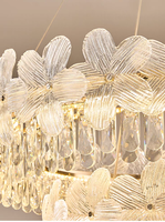 Luminaire suspendu moderne de luxe en cristal doré pour salon, salle à manger, chambre à coucher, éclairage de plafond intérieur, E14, dimmable
