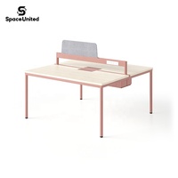 Station de travail de bureau moderne pour deux personnes SpaceUnited, bureau modulaire minimaliste, mobilier de bureau professionnel