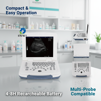 EURVET Scanner à ultrasons pour animaux de compagnie professionnel, écologique, noir et blanc, entièrement numérique, pour chiens/chats/lapins, approuvé ISO CE, MU10