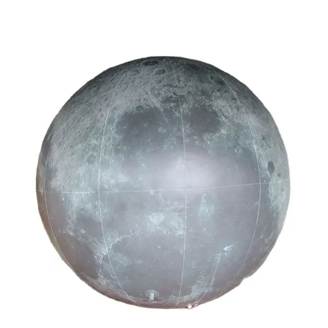 Tamanho personalizado Air-tight Led Inflável Lua Saturno Terra PVC Pendurado Air-seled Planet Balloon Ball