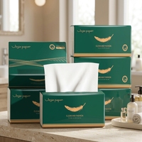Papier toilette vert paon doux, en pâte de bois vierge, 5 plis, résistant à l'humidité et facilement déchirable, pour usage domestique et commercial