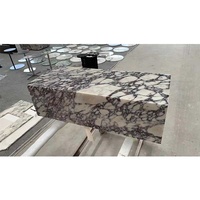 Dalles de marbre turc Viola, finition mate, écologiques, de luxe, pour meubles de salle de bain intérieurs, grandes dalles, table basse, fond mural de salle de bain
