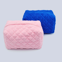 Mode toilette cosmétiques sac Floral tissu éponge voyage soins de la peau pochette rose clair serviette maquillage sacs avec vichy à l'intérieur
