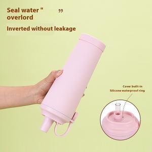 Tasse thermos sous vide en acier inoxydable revêtue de céramique 830ml transfrontalière capuchon à poignée d'aspiration magnétique Portable peut absorber la perle - Product Image 4