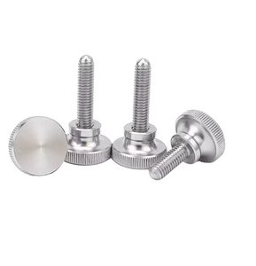 Vis moletée M3-M10 de haute qualité en acier inoxydable à tête plate moletée, meilleur prix, oxyde noir, mesure métrique - Product Image 1