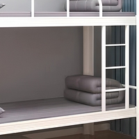Lit superposé moderne en métal robuste, double, avec cadre en fer, pour dortoir, appartement, enfants, adultes, chambre à coucher, ensemble de meubles