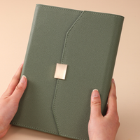 Premium PU-Leder Nachfüllbares Notizbuch mit Mehreren Fächern Klassischer Geschäftsorganizer Eleganter Executive-Planer für Meetings