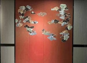 现代几何刺绣聚氯乙烯墙板可定制家居装饰卧室电视背景防潮浴室防火 - Product Image 5