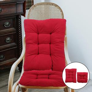 Cuscino a dondolo morbido antiscivolo spesso con cravatte per sedie da giardino-cuscino esterno rosso - Product Image 3