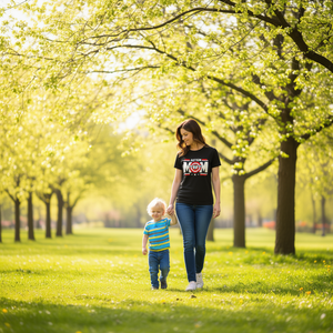 Camiseta de superhéroe para mamá de autista, manga corta, cuello redondo, estampada en serigrafía, para regalo del Día de la Madre - Product Image 3