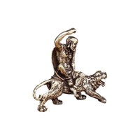 Figurine d'arhat en cuivre pur, style antique, style zen chinois, décoration de bureau, mini-statue pour le bureau