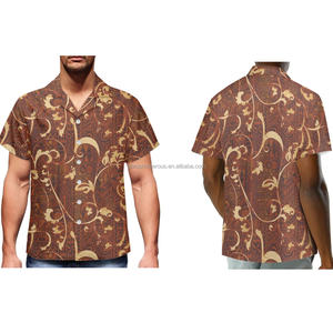 Op maat gemaakte OEM grote maten matchende kleding Tonga print Samoa Puletasi jurk dames off-shoulder gala jurk en heren overhemd <span class=keywords><strong>2</strong></span>-delig - Product Image 2