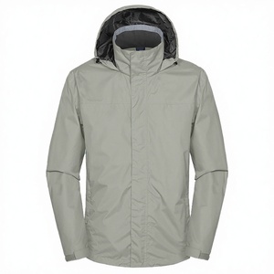 100% <b>Waterproof</b> Windproof Polyester Softshell <b>Jacket</b> Men Zipper Closure Customizable Outdoor Breathable Fitness Coat - Product Image 2